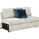  Homelegance Isla 8548BE-2ACL Armless Convertible 2-Seater with Pull-out Bed and Click Motion Back IMAGE 1