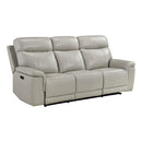  Homelegance Celestia 9199TPE-3PWH Power Double Reclining Sofa with Power Headrest IMAGE 1