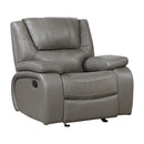  Homelegance Ellicott 9639GY-1 Glider Reclining Chair IMAGE 1