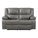  Homelegance Ellicott 9639GY-2 Double Reclining Love Seat IMAGE 1