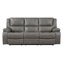  Homelegance Ellicott 9639GY-3 Double Reclining Sofa IMAGE 2