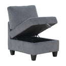  Homelegance Walterboro 9650DG-AC Armless Chair with Storage IMAGE 1