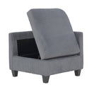  Homelegance Walterboro 9650DG-CR Corner Seat with Storage IMAGE 3