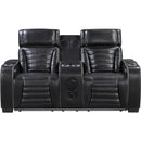  Homelegance Cyber 8344BLK-2PWHM Power Double Reclining Love Seat with Center Console and Power Headrest IMAGE 2
