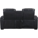  Homelegance Cyber 8344BLK-2PWHM Power Double Reclining Love Seat with Center Console and Power Headrest IMAGE 3