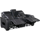  Homelegance Cyber 8344BLK-2PWHM Power Double Reclining Love Seat with Center Console and Power Headrest IMAGE 5