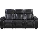  Homelegance Cyber 8344BLK-3PWHM Power Double Reclining Sofa with Drop-Down and Power Headrest IMAGE 2