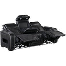  Homelegance Cyber 8344BLK-3PWHM Power Double Reclining Sofa with Drop-Down and Power Headrest IMAGE 5