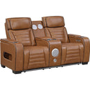  Homelegance Cyber 8344BRW-2PWHM Power Double Reclining Love Seat with Console and Power Headrest IMAGE 1