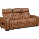  Homelegance Cyber 8344BRW-3PWHM Power Double Reclining Sofa with Drop-Down and Power Headrest IMAGE 1