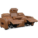  Homelegance Cyber 8344BRW-3PWHM Power Double Reclining Sofa with Drop-Down and Power Headrest IMAGE 3