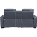  Homelegance Cyber 8344BUE-2PWHM Power Double Reclining Love Seat with Console and Power Headrest IMAGE 5