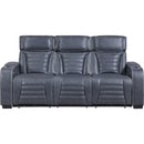  Homelegance Cyber 8344BUE-3PWHM Power Double Reclining Sofa with Drop-Down and Power Headrest IMAGE 4