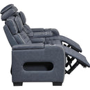  Homelegance Cyber 8344BUE-3PWHM Power Double Reclining Sofa with Drop-Down and Power Headrest IMAGE 7